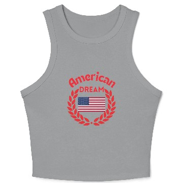 Discover American Dream usa flag Original Crop Tank Top