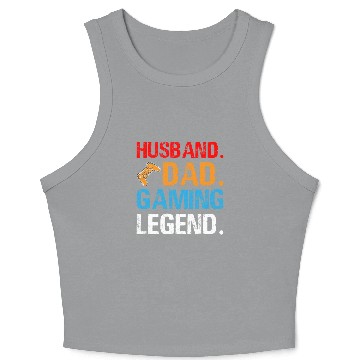 Discover Husband Dad Gaming Legend Gift for Daddy Crop Tank Top