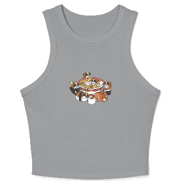 Discover Saint Bernard Ramen Sushi Crop Tank Top