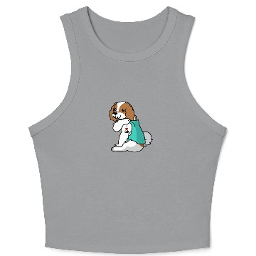 Discover I Love Dad Cavalier King Charles Spaniel Crop Tank Top