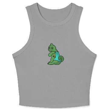 Discover I Love Dad Chameleon Reptile Crop Tank Top