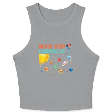 Discover Telescope Solar System Planets Astronomer Crop Tank Top