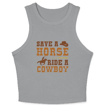 Discover Save A Horse Ride A Cowboy Crop Tank Top