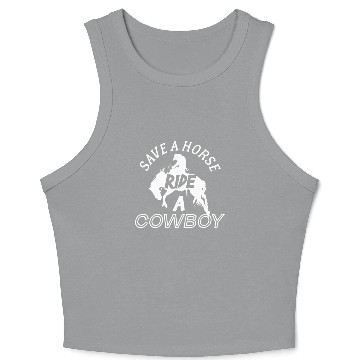 Discover Ride A Cowboy Crop Tank Top