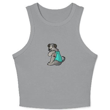 Discover I Love Dad Irish Wolfhound Crop Tank Top