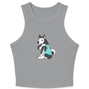 Discover I Love Dad Husky Crop Tank Top