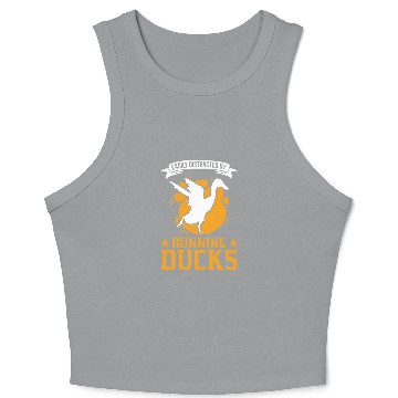 Discover Easily Distracted By Running Ducks Crop Tank Top