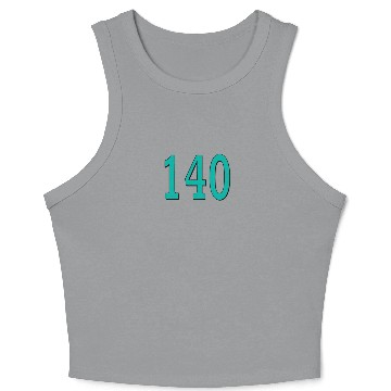 Discover 140 Blue Number Crew Crop Tank Top