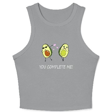 Discover You complete me - Avocado Crop Tank Top