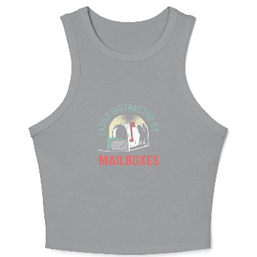 Discover Distracted by Mailboxes Dedicated Worker Gift Crop Tank Top