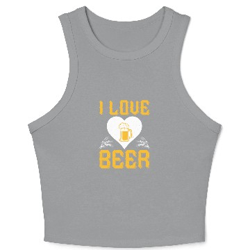 Discover I love beer Crop Tank Top