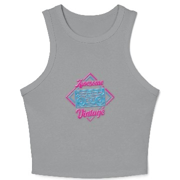 Discover Neon Techno Nerd Crop Tank Top