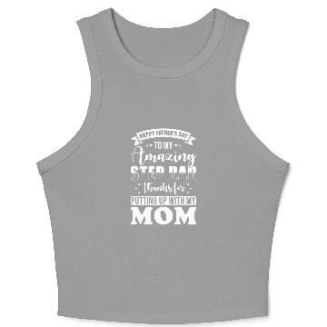 Discover Step Dapa Stepfather Saying Funny Crop Tank Top
