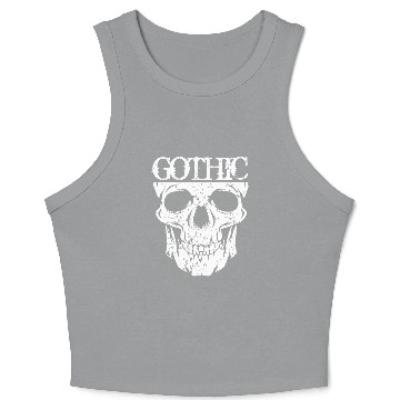 Discover Gothic Skull Crop Tank Top