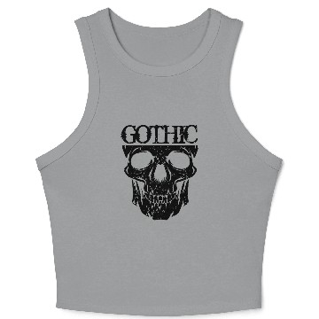 Discover Gothic Skull Crop Tank Top