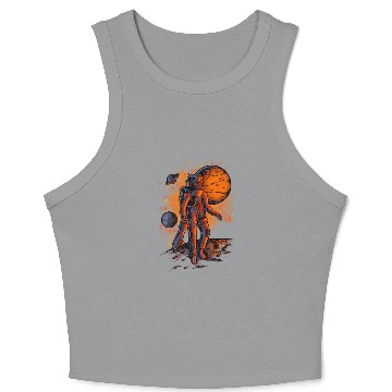 Discover Lion astronauts in space Crop Tank Top