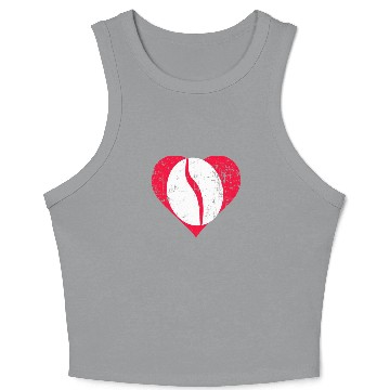 Discover Navy Bean Heart Crop Tank Top