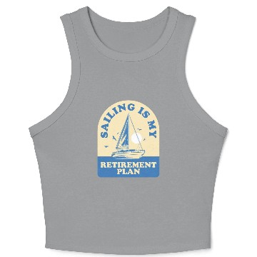 Discover Sail Retirement Funny Sailing Gift Crop Tank Top