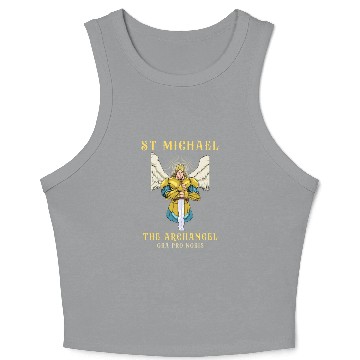 Discover Archangel St Michael Roman Catholic Gift Crop Tank Top