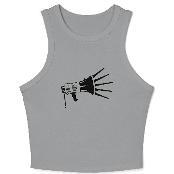 Discover loudspeaker propaganda megaphone icon Crop Tank Top