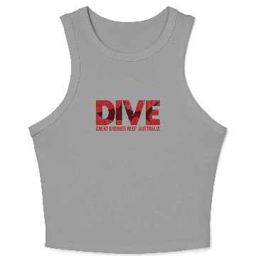 Discover Australia Shark Dive Great Barrier Reef Diving Crop Tank Top