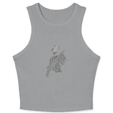 Discover Astronaut Playing Guitar Astronomy Crop Tank Top