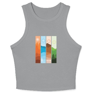 Discover Artistic Nature Wilderness Mountain Landscape Crop Tank Top
