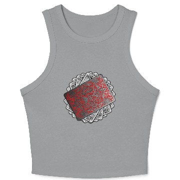 Discover Red Playing Card Deck Crop Tank Top