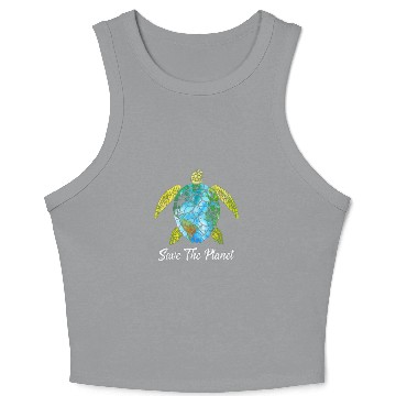 Discover Save The Planet Earth Day Save Turtles Sea Life Crop Tank Top