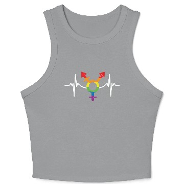 Discover Pride rainbow parade symbol Crop Tank Top