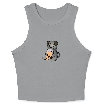 Discover Boba Bubble Tea Irish Wolfhound Crop Tank Top