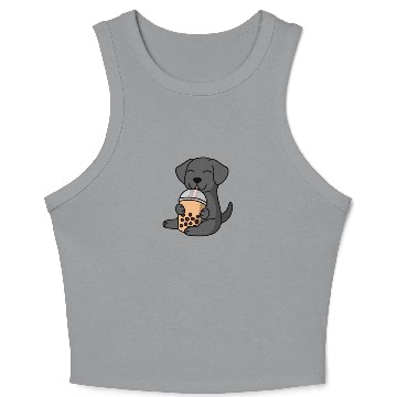 Discover Boba Bubble Tea Great Dane Crop Tank Top