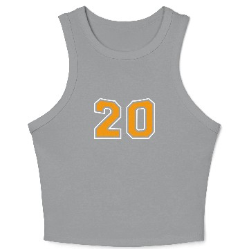 Discover Number 20 Orange Crop Tank Top