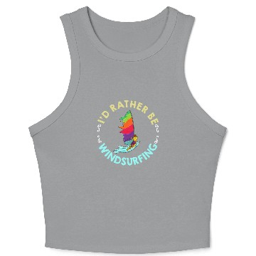 Discover Windsurfing Board Sail Paddle Windsurfer Crop Tank Top