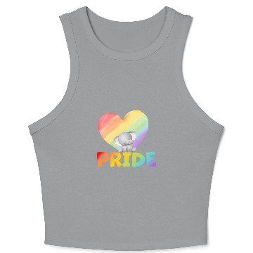 Discover cute love pride elephant Crop Tank Top