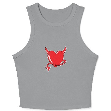 Discover Red Heart - Devil Heart - Gift Crop Tank Top