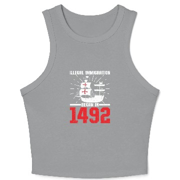 Discover Anti Columbus Day Crop Tank Top