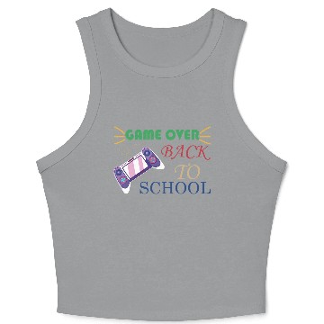 Discover Game Over Back To School Crop Tank Top