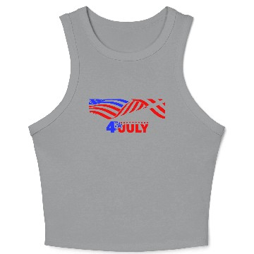 Discover 4th Of July Crop Tank Top