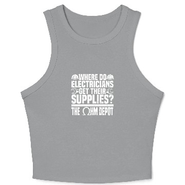 Discover Electrician Electrical Engineer Lineman Crop Tank Top