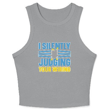 Discover Electrician Electrical Engineer Lineman Crop Tank Top