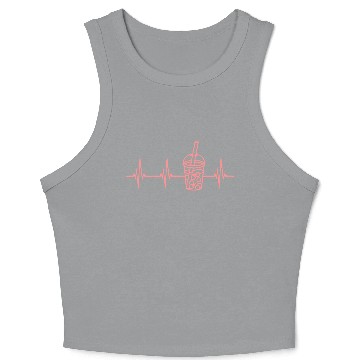 Discover pulse bubble tea heartbeat Crop Tank Top