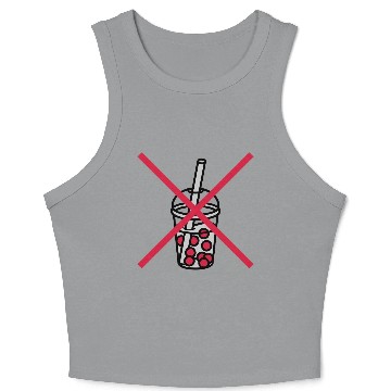Discover Sign bubble tea forbidden Crop Tank Top