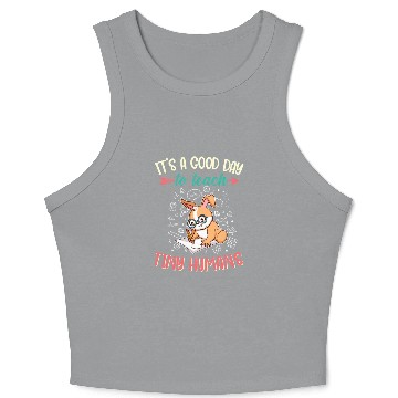 Discover Good Day To Teach Tiny Humans Elementary Teacher Crop Tank Top