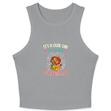 Discover Good Day To Teach Tiny Humans Elementary Teacher Crop Tank Top