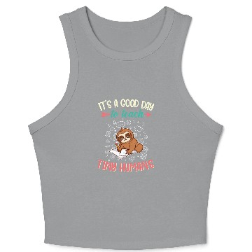 Discover Good Day To Teach Tiny Humans Elementary Teacher Crop Tank Top