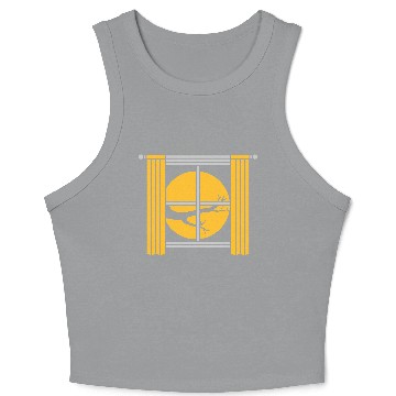 Discover home view moon night Crop Tank Top