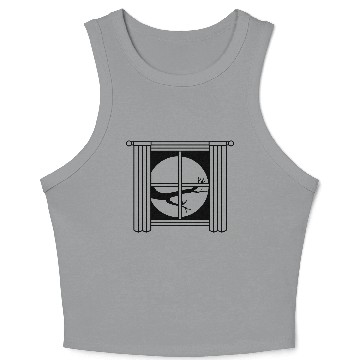 Discover view moon night tree Crop Tank Top