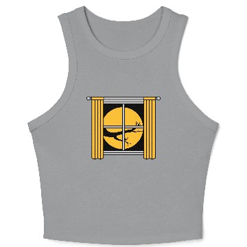Discover moon night tree window Crop Tank Top