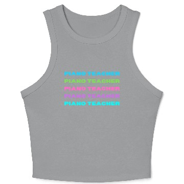 Discover Piano Teacher Multi Color Crop Tank Top